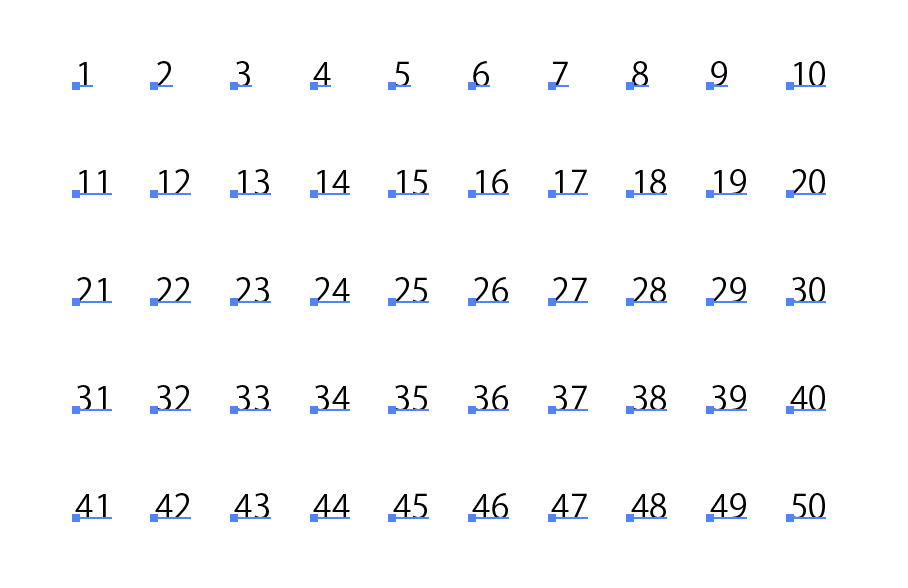 Adobe Illustratorで数字番号のナンバリングスクリプト