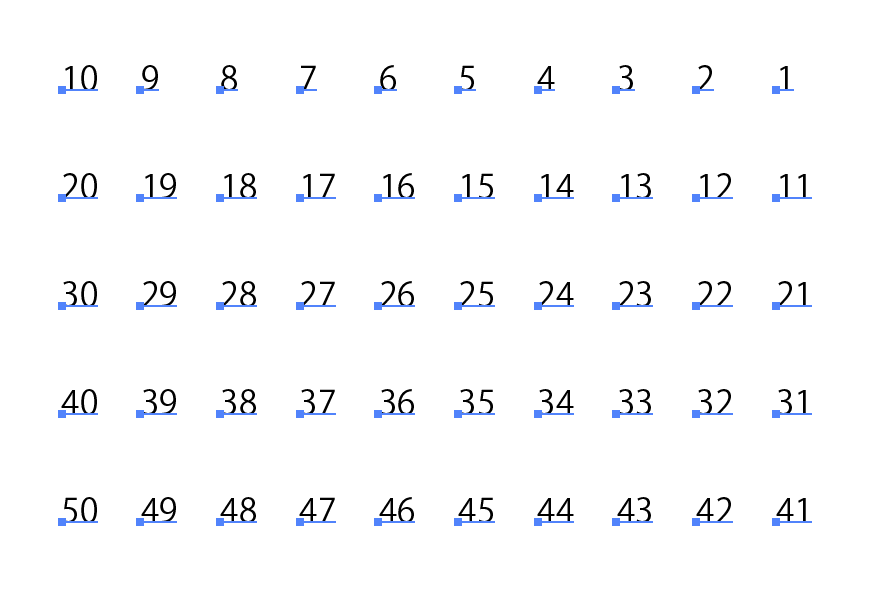 Adobe Illustratorで数字番号のナンバリングスクリプト